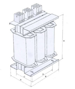 Trasformatori Trifase Quote Three-phase transformers dimensions